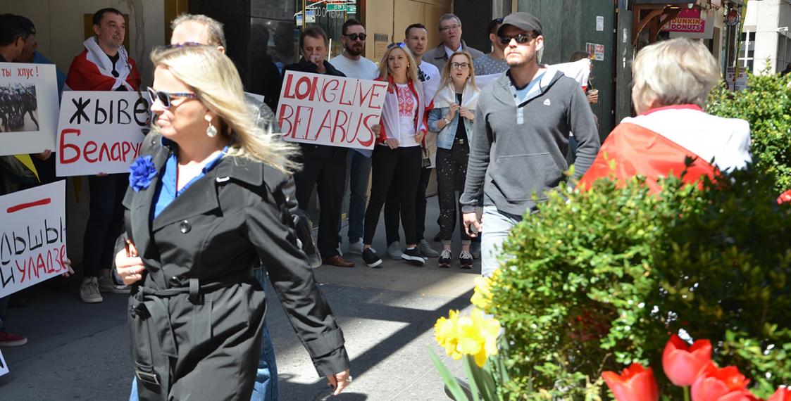 Protest against repressions in Belarus organized in New York (photo, video)