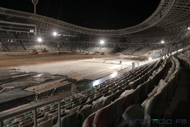 Как выглядит ночной Минск с "мухобойки" на стадионе "Динамо"