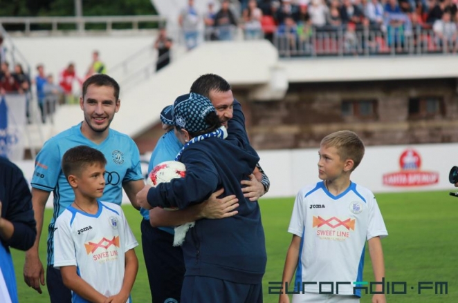 Maradona at football match in Brest. Photo