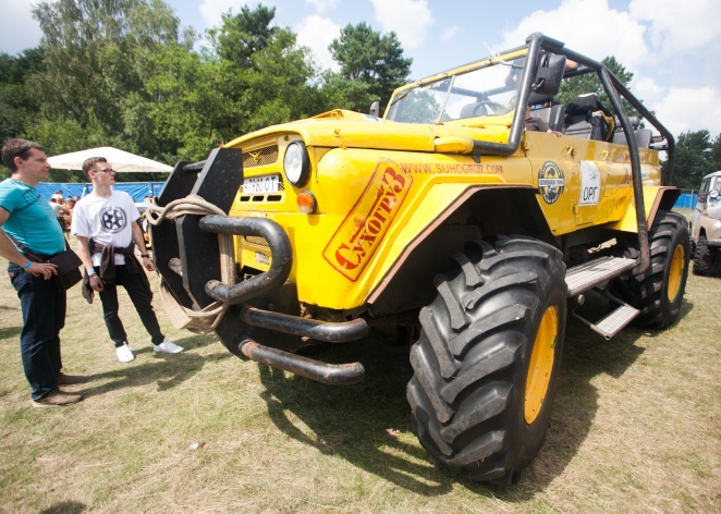 На автомобильном фестивале под Гродно экскаватор раздел девушку