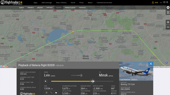 Belavia's Boeing, unknown drone in air proximity incident near Minsk