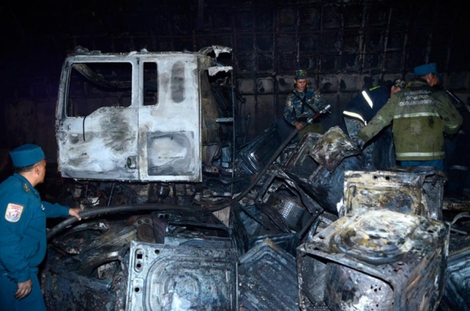 Машина превратилась в пепел: в Армении взорвалась белорусская фура с "Атлантами" и "Горизонтами"