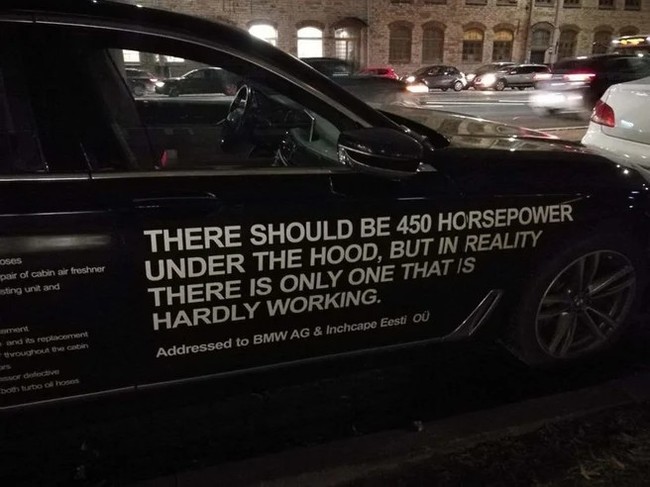 Рухлядь за 122 тысячи евро: владелец BMW со зла расписал все поломки на двери своего авто