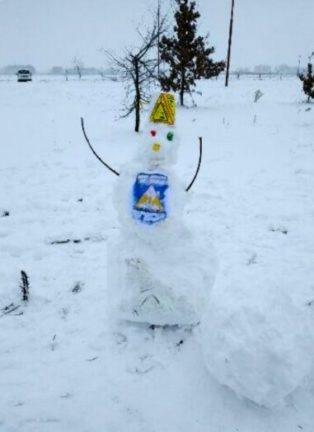 Брестчанку будут судить за политизацию снеговика Брестчанку будут судить за политизацию снеговика