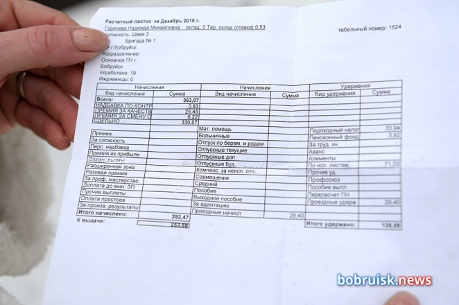 Конфликт на бобруйском предприятии: зарплата меньше минималки, а уволиться трудно