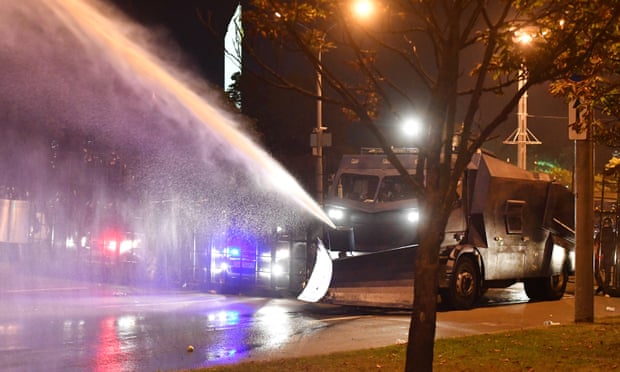 'It's outrageous': Belarus election result sparks night of defiance and violence