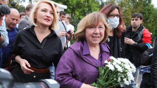 Belarusian Nobel winner questioned over opposition council