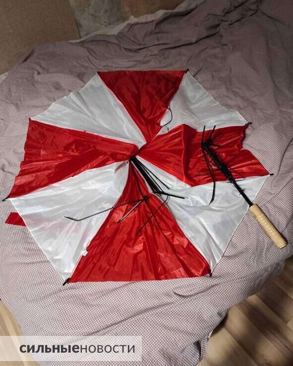 В Гомеле девушку задержали за бело-красный-белый зонт и сломали его. Родители пожаловались в УВД