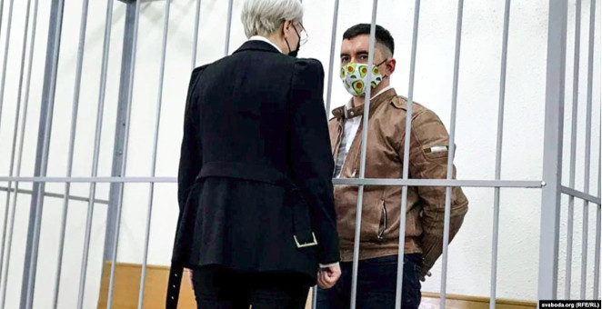 Belarusian Activist Who Slit His Own Throat In Court Gets Lengthy Prison Term