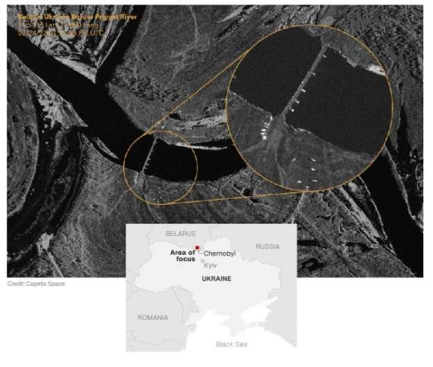 Оккупанты построили новый мост через Припять для атаки из Беларуси на ЧАЭС