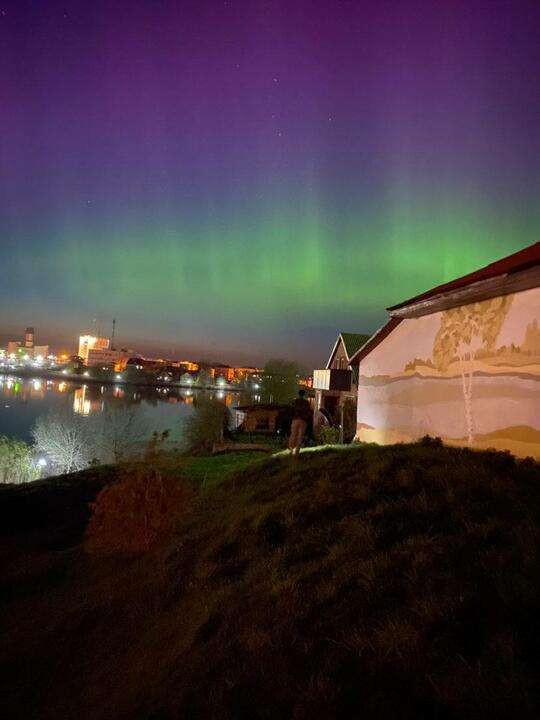 В Беларуси можно было наблюдать северное сияние. Посмотрите, как красиво