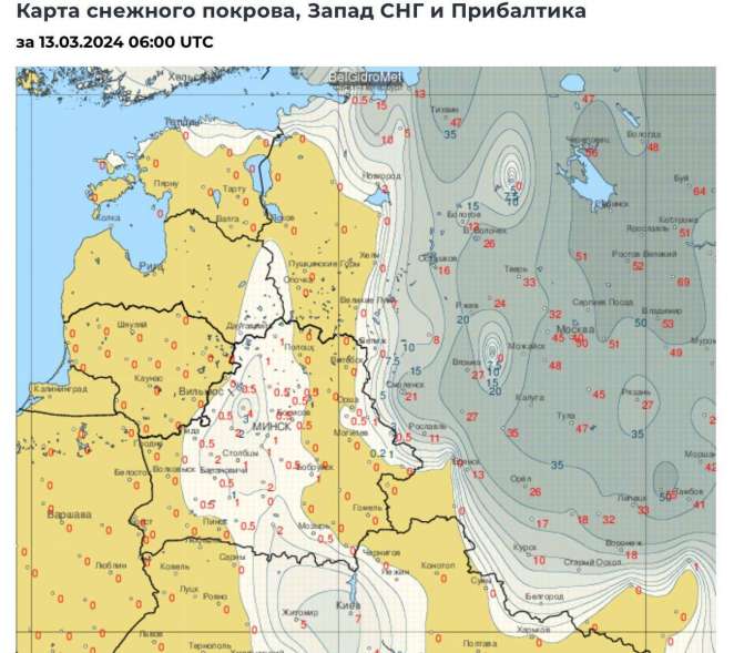 Белорусы поделились видео мартовского снега, а синоптики рассказали, когда вернётся весна и +15°С
